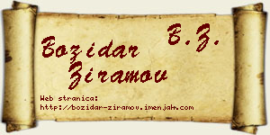 Božidar Ziramov vizit kartica